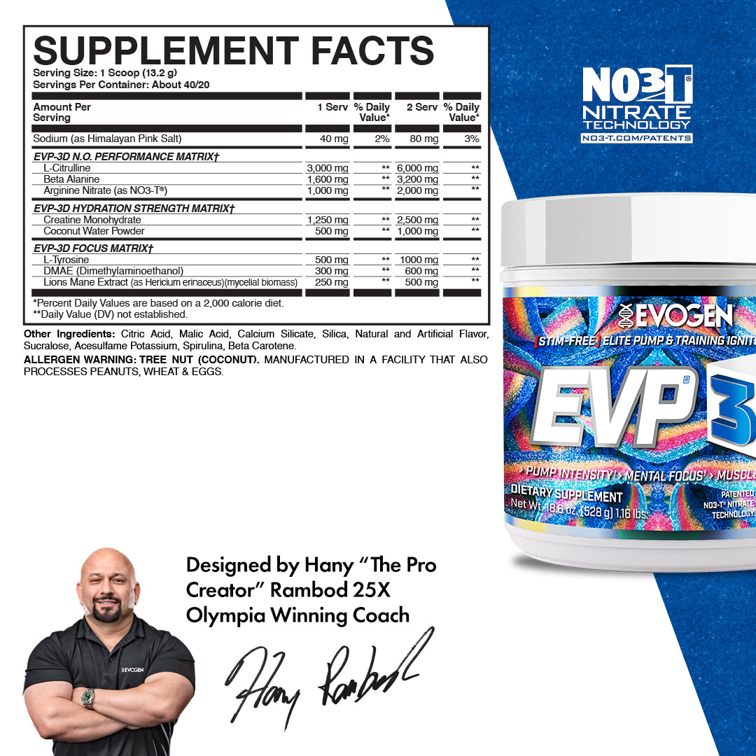 EVP-3D Non-Stim Pre-Workout - Sour Candy
