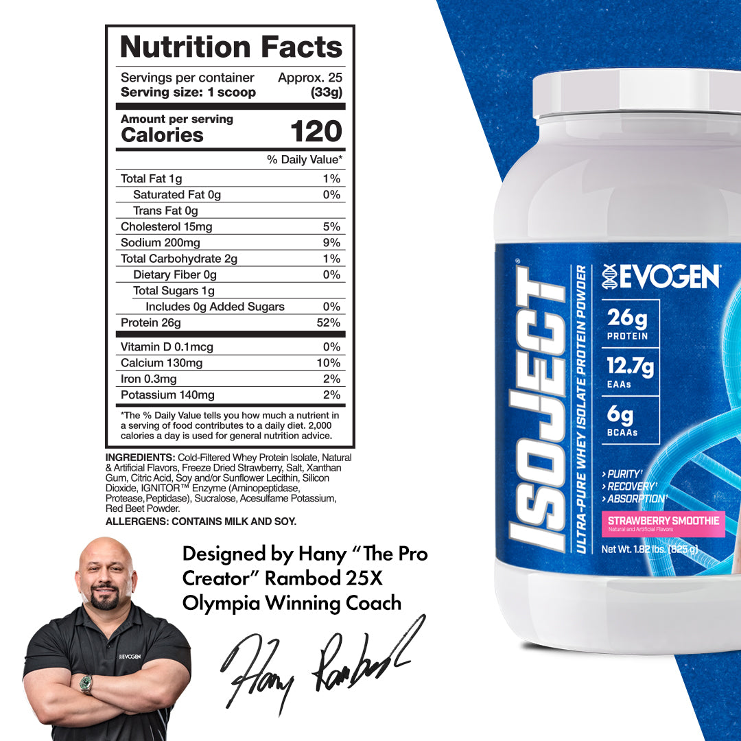 Isoject Whey Protein Isolate - Strawberry Smoothie