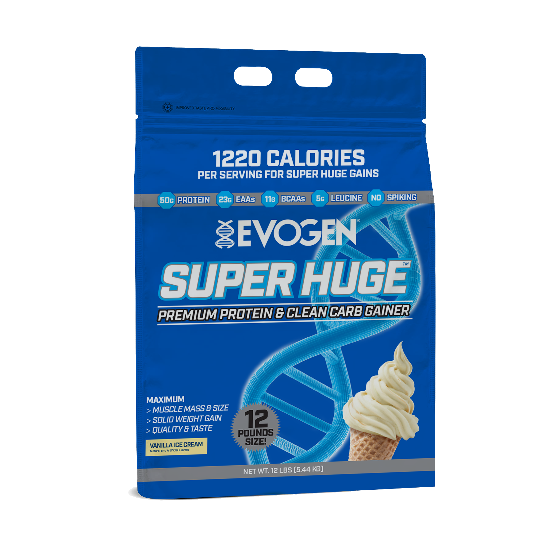 Super Huge Mass Gainer - 12lb / Vanilla Ice Cream